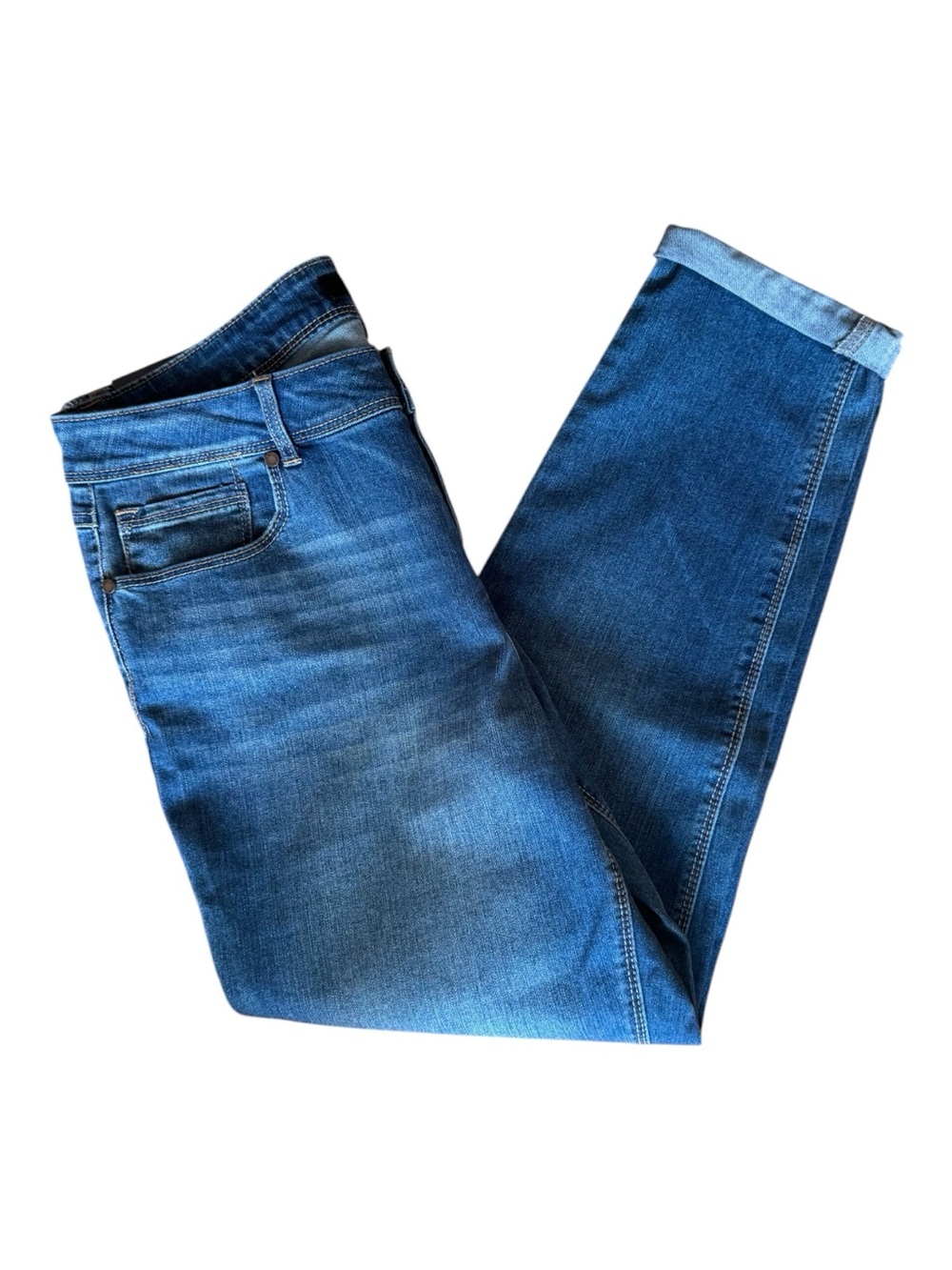 1822 Adrianna Mid-Rise Skinny Crop Jeans Size 14 Retro Mom Denim Medium Wash - Picture 5 of 14
